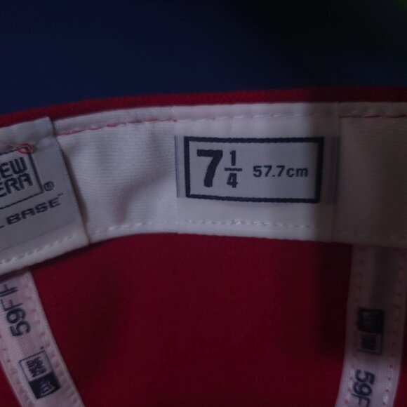 Kansas City Official On-Field Ball Hat Cap MLB New Era 59/50 fitted size 7 1/4 - Picture 2 of 9